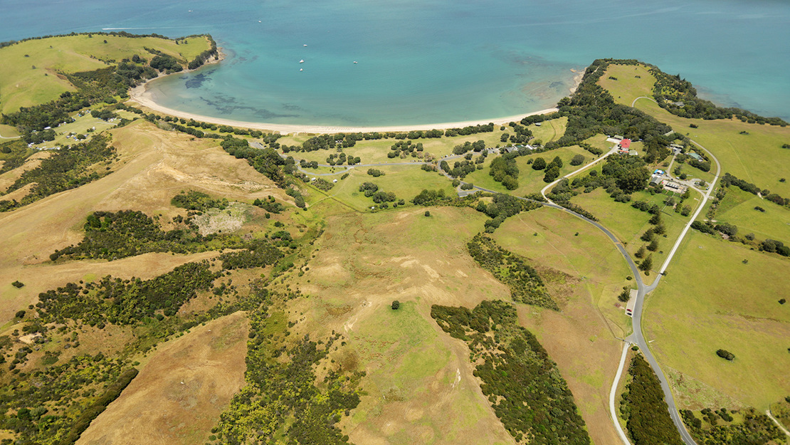 Te Haruhi Bay looking south. 