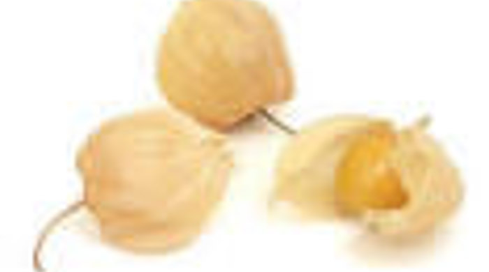 Three cape gooseberries.